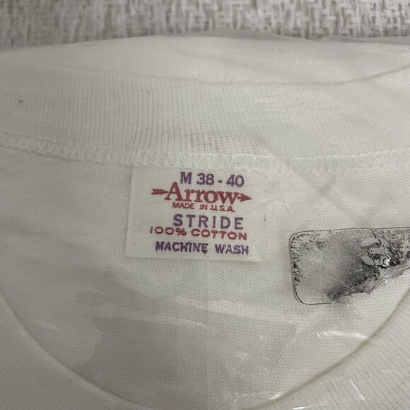Vintate Arrow Mens M Stride 100% Cotton T-Shirts Made in USA 3 Pack NIP - Picture 2 of 4